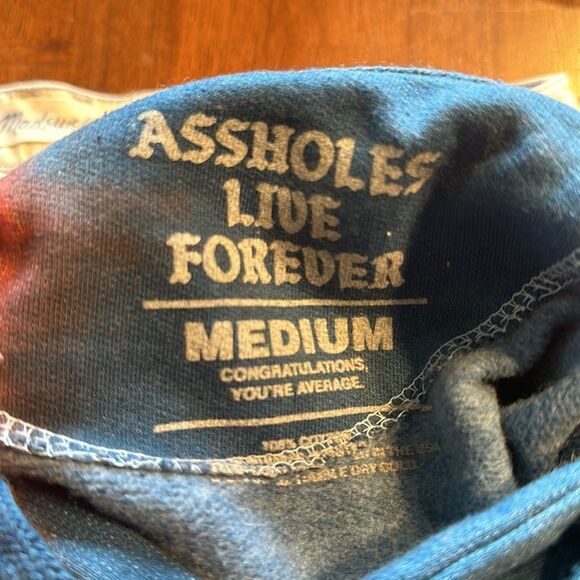Assholes live forever hoodie M (4100) NWOT - Picture 4 of 4